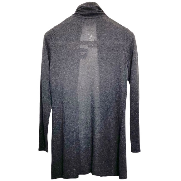 XS•NWT•GEORGE•NINJA BLACK LIGHTWEIGHT SPARKLY OPEN KNIT CARDIGAN• - Picture 3 of 5